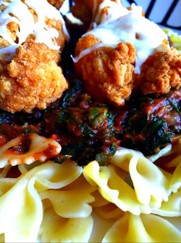 crispy-chicken-spinach-pasta-2