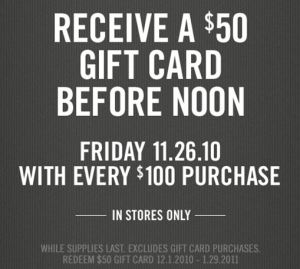 Black Friday: FREE $50.00 Abercrombie Gift Card ...