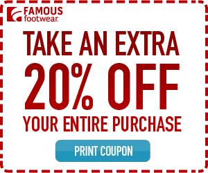 20% off Famous Footwear Coupon (Use In 