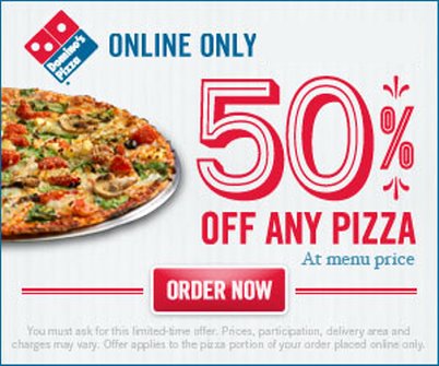 50% off Domino's Pizza Online Orders - AddictedToSaving.com