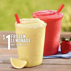 $1 frozen lemonade burger king memorial day