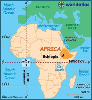 map of ethiopia