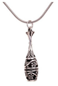 silver vase necklace