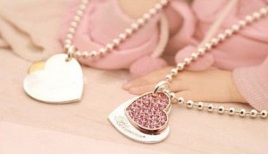 crystal heart shaped necklace