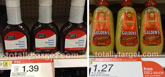 guldens mustard and market pantry bbq sauce
