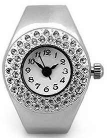 crystal ring watch