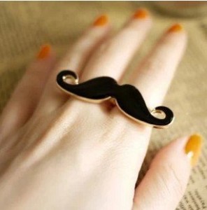 handlebar mustache ring