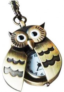 owl pocket watch necklace