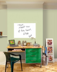 Peel & Stick White Dry Erase Message Board with Marker