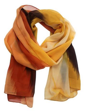 chiffon scarf in fall colors