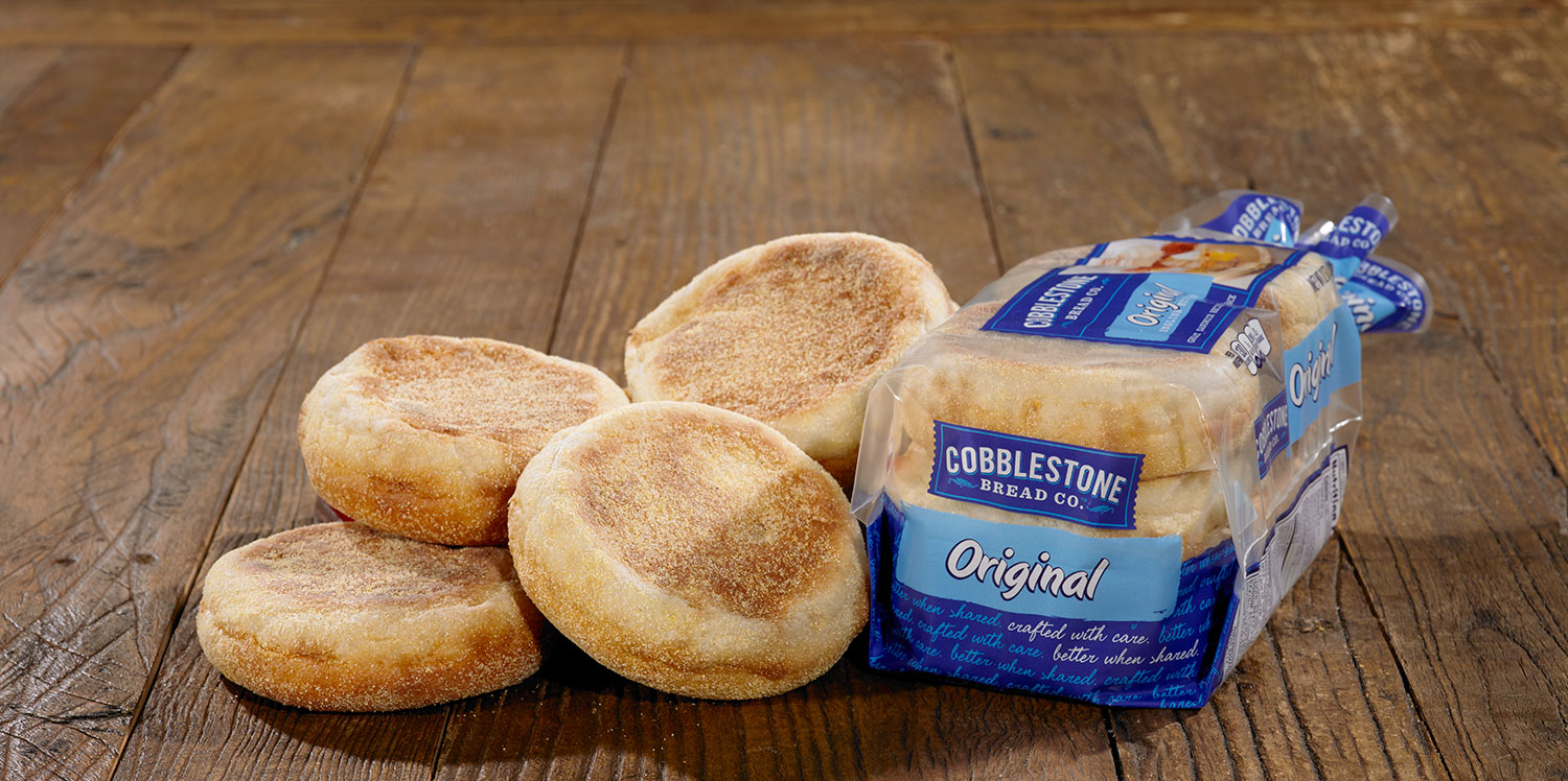 cobblestone bread company english muffins.