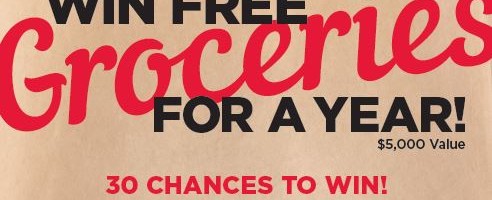 Enter to Win FREE Groceries for a Year (30 Winners) & $50 Gift Cards (3 Winners)