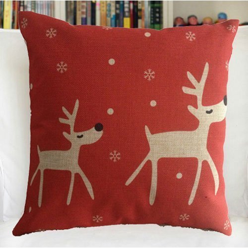 Reindeer Throw Pillow Cover