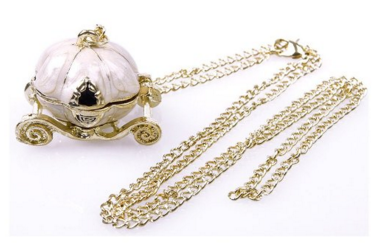 vintage cinderella pumpkin carriage necklace