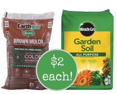 Earthgro Colored Mulch Or Miraclegro Garden Soil Only 2 Each