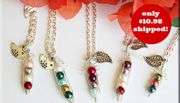 peas in pod necklace