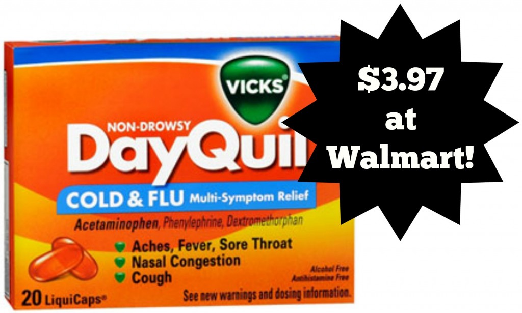Get Vicks DayQuil for 3.97 at Walmart!