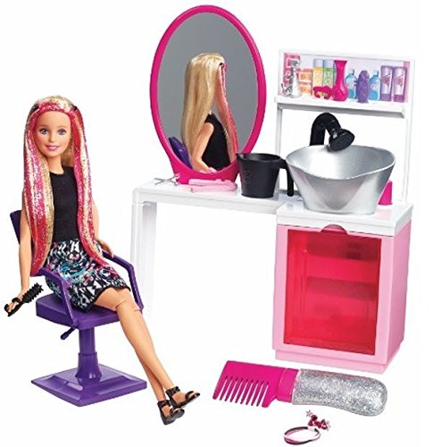 Barbie Sparkle Style Salon & Blonde Doll Playset