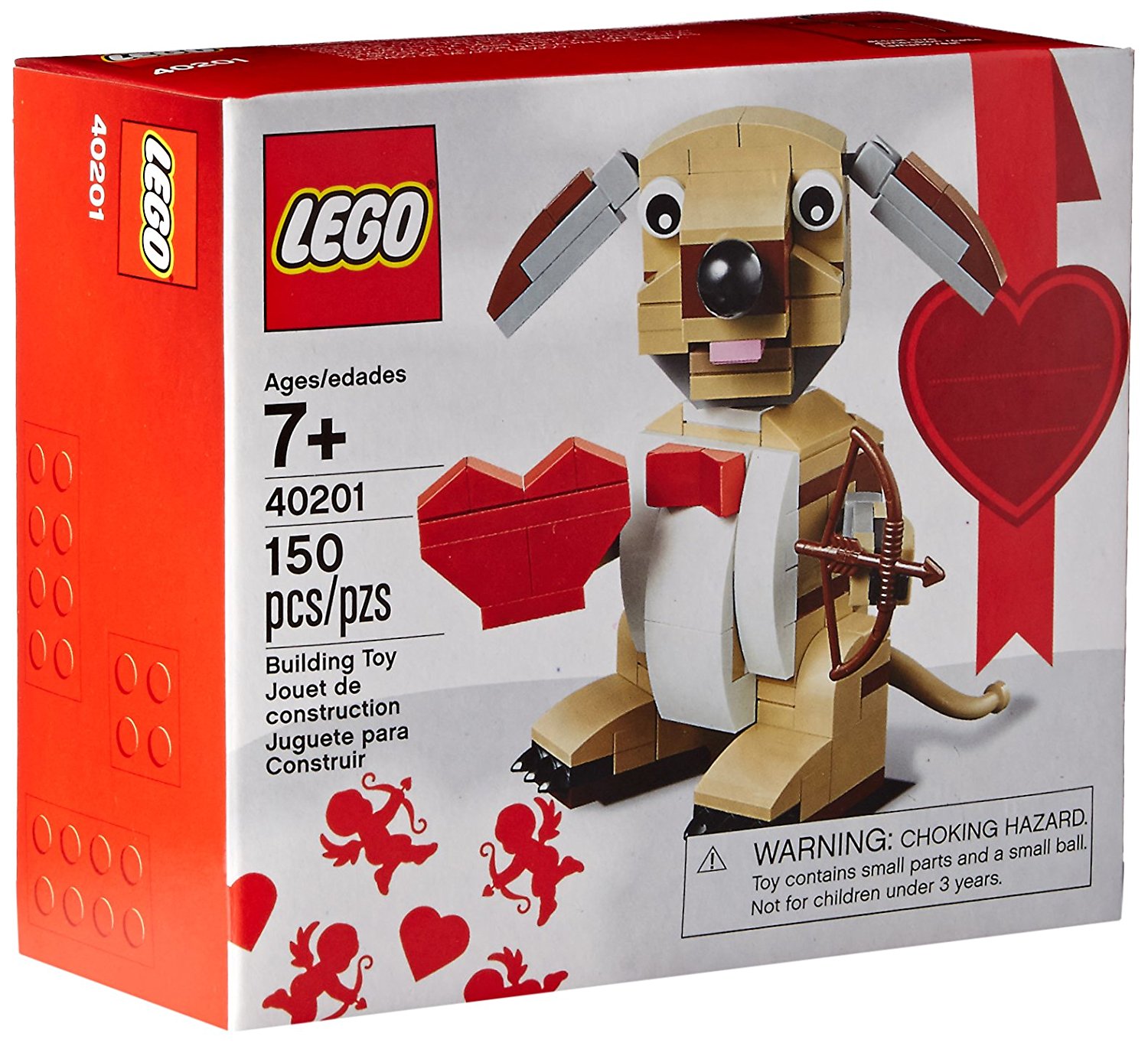 LEGO Bricks & More Valentines Cupid Dog Building Kit