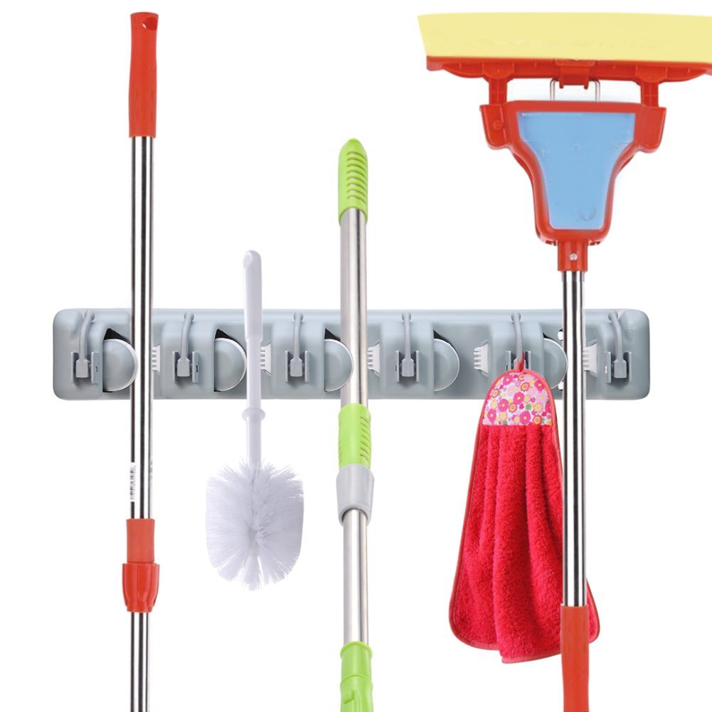 Wall Mounted Broom and Mop Holder