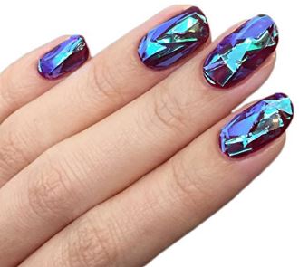 Holographic Broken Glass Nail Decal 10-Pack