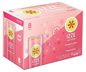 IZZE FUSIONS Strawberry Melon Sparkling Drink 8 Pack