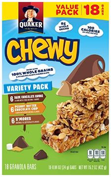 Quaker Chewy Granola Bars 18-Count Value Pack