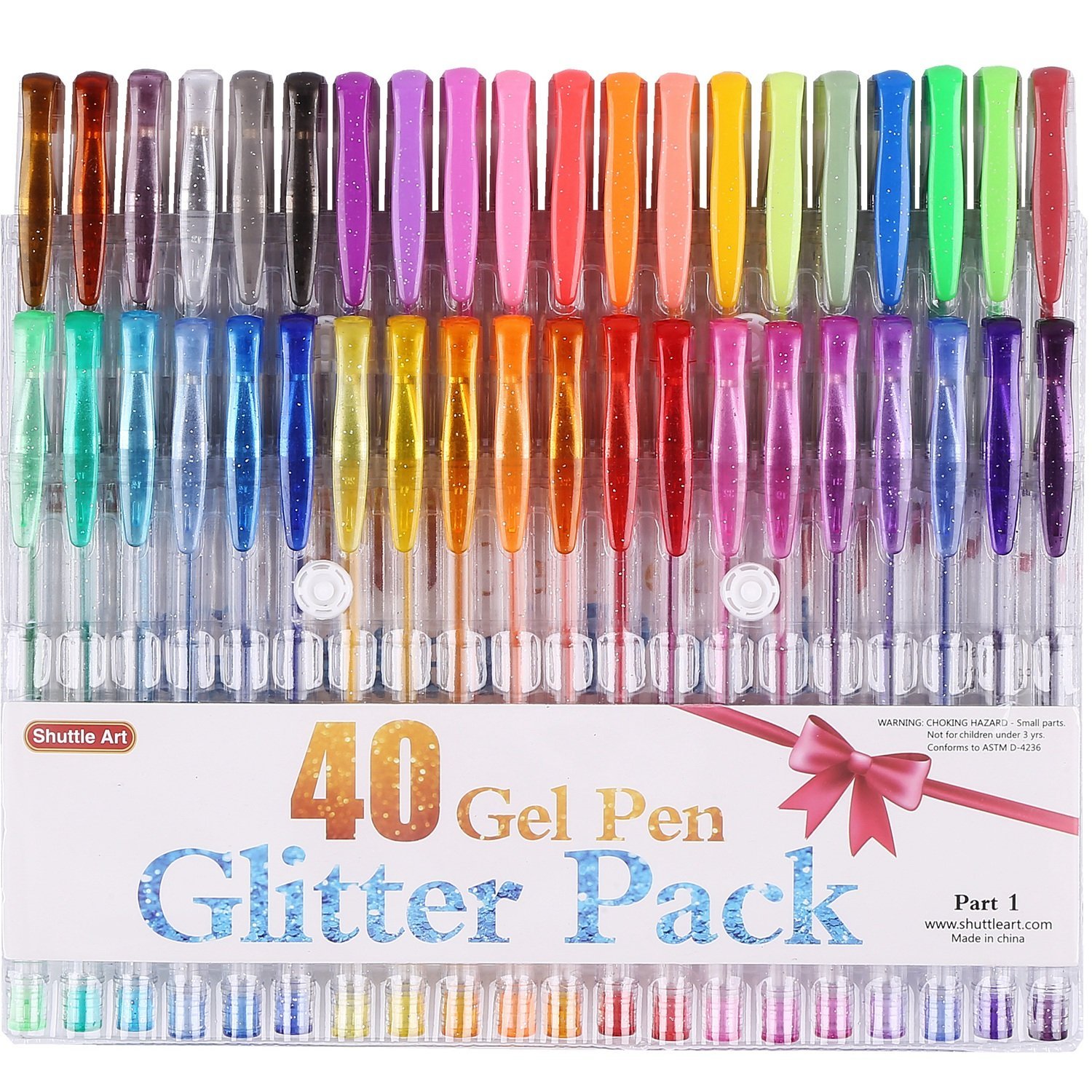 Set of 40 40 Glitter Gel Pens