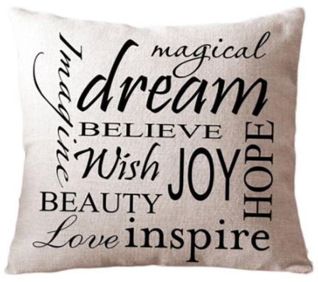 inspirational quotes throw pillow cover