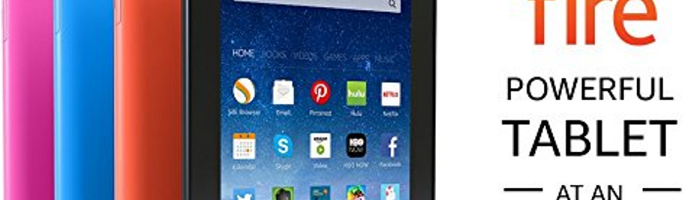 16 GB Fire Tablet with Alexa, 7″, $59.99 (reg price $69.99)