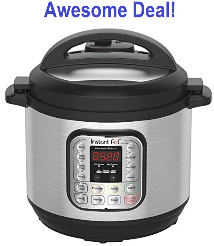 Instant Pot DUO80 8 Qt 7-in-1 Pressure Cooker, $81.95 (reg price $129. ...