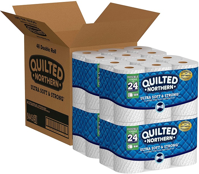 48 Double Rolls of Quilted Northern Ultra Plush Toilet Paper ...