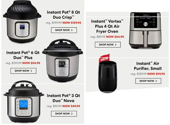 Instant Pot Official Fits 6QT/8QT Electric Pressure Cooker and Duo Crisp  Air Fryer Lid Combo, 8-Piece, Assorted